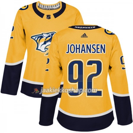 Nainen NHL Nashville Predators Pelipaita Ryan Johansen 92 Adidas 2017-2018 Kulta Authentic